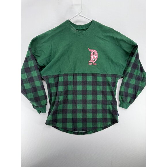 2020 Disneyland Resort Holiday Green Plaid Candy Cane Christmas Spirit XS Jersey - Picture 2 of 6